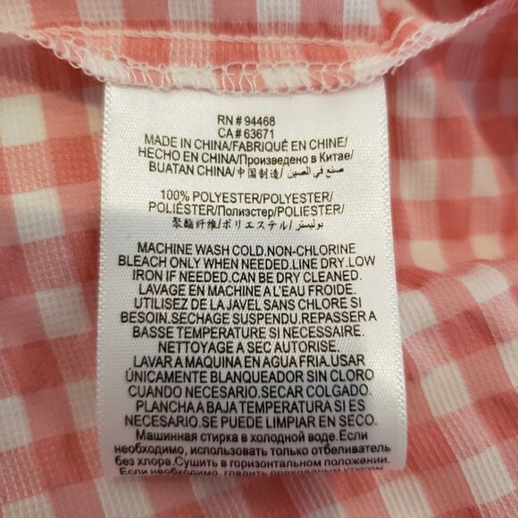 𝅺bcbgeneration Babydoll Midi Coral Check Milk Maid Dress, Size Small - Picture 13 of 15